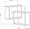 Skye Decor, Ring- Ring CTN, Sonomo, Wandregale, 68x68x60 Produktbild-Vorschau 3