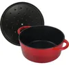 Gusseisen Topf mit Deckel 22cm Rund, Emaillierter Produktbild-Vorschau 11