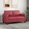 vidaXL 2-Sitzer-Sofa Weinrot 140 cm Kunstleder Produktbild-Vorschau 2