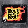Rock n' Roll Metallschild in 15x20 cm mit Flammen und Produktbild-Vorschau 2