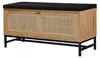 CALICOSY -  Bank mit Schuhablage und Rattanfront - L100 cm Produktbild-Vorschau 4