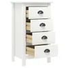 vidaXL Sideboard Hill Range Blanc 46×35×80 cm Pin massif Voir les images du produit 9