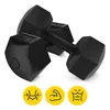 4FIZJO Bitumen Kurzhanteln Set 2 x 5 kg, PVC, Hexagon, Produktbild-Vorschau 5