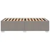 Hochwertig Bettgestell ohne Matratze Taupe 100x200 cm Stoff Produktbild-Vorschau 5