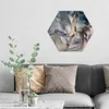 DEQORI Glasbild Echtglas 55x48 cm 'Marmor-Farbspiel mit Produktbild-Vorschau 3