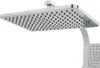 A close-up view of a modern shower system, including a large square showerhead and a smaller handheld showerhead, against a white background. Náhled obrázku produktu