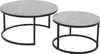 2er Set Couchtisch Luis-Rund-Echtsteinplatte in Mamoroptik Produktbild-Vorschau 4