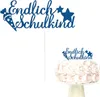 Oblique Unique Endlich Schulkind Torten Topper Glitzernd Produktbild-Vorschau 3