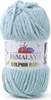 A ball of light blue yarn with a label. Podgląd zdjęcia produktu
