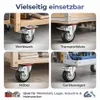 4er Set Schwerlastrollen mit Bremse – Lenkrollen bis 400 kg Produktbild-Vorschau 4