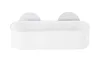 A white storage shelf with two suction cups attached to the top edge, isolated on a white background. Náhled obrázku produktu