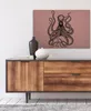 Leinwandbild Tiere 60 x 90 cm - Wandbild Krake Rosa Grau - Produktbild-Vorschau 3