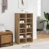 vidaXL Portascarpe in rovere artigianale 54x34x100,5 cm Anteprima dell’immagine prodotto 2