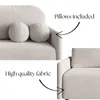 DEKORI Skandinavisches Sofa MALVA – 3-Sitzer Stoffsofa mit Produktbild-Vorschau 5
