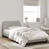 vidaXL Cadre de lit "Dover" gris clair 100x200 cm velours Voir les images du produit 10
