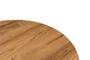 A close-up view of the edge of a wooden table. Voir les images du produit