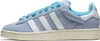 A side view of a light blue Adidas Campus sneaker with white stripes and a cream sole. Náhled obrázku produktu