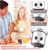 A couple in a kitchen, preparing food, with close-ups of a chocolate fountain and its features highlighted. Podgląd zdjęcia produktu