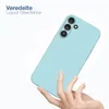 A hand holding a light blue phone case. Produktbild-Vorschau