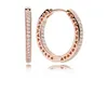 Pandora 286318CZ Creolen Damen Funkeln und Herzen 14k Rose Produktbild-Vorschau 1