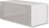 A white TV lowboard with a glossy front is shown in a studio setting. Produktbild-Vorschau