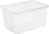 plast team Aufbewahrungsbox BASIC BOX 52 Liter transparent Produktbild-Vorschau 1