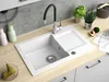 Granitspüle - Spülbecken - Küchenspüle - 66 x 43 cm - Weiß Produktbild-Vorschau 3
