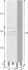 Dmora Hochschrank Wilmington 35x31x182 cm Weiß mit Produktbild-Vorschau 3