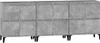 vidaXL, Mueble aparador, 3 unidades, color gris cemento, Vista previa de la imagen del producto 6