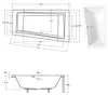 Vasca da bagno angolare di design Vasca da bagno angolare Anteprima dell’immagine prodotto 5