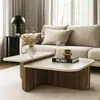 Couchtisch Luxe Beige Travertin Optik Braun 90x90 cm Produktbild-Vorschau 4