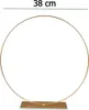 A gold metal ring with a rectangular base, shown against a white background. A measurement of 38 cm is indicated above the ring. Produktbild-Vorschau