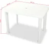 vidaXL Tavolo da giardino bianco 101 x 68 x 72 cm plastica Anteprima dell’immagine prodotto 4