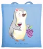 Mr. & Mrs. Panda Tote Bag Weinhändlerin Herz - Sky Blue - Produktbild-Vorschau 1