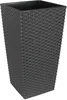 Hochkübel Finezia 25x25x46 Rattan anthrazit Produktbild-Vorschau 1