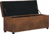 vidaXL Bank mit Staufach 116 cm Braun Wildleder-Optik Produktbild-Vorschau 4