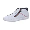 A single white sneaker boot with a zipper and laces, shown from the side against a white background. Produktbild-Vorschau
