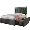 okwish Einzelpolsterbett 90x200 cm mit LED-Beleuchtung und Produktbild-Vorschau 8