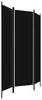 vidaXL 3-tlg. Raumteiler Schwarz 150x180 cm Produktbild-Vorschau 2