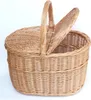 Picknickkorb mit zwei Deckel aus Weide (40 x 30 cm - 1F) Produktbild-Vorschau 2