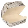 Burgerboxen, Pappe 7 cm x 12,5 cm x 12,5 cm "Newsprint" Produktbild-Vorschau 1