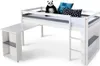 Homestyle4u Hochbett 90x200 KinderbettWeiß Schreibtisch Produktbild-Vorschau 2