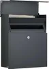 Heibi Briefkasten CALMALUX Aluminium grau RAL 7016 mit Produktbild-Vorschau 2