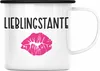 Trendation - Beste Tante Ever Emaille Tasse Geschenk Produktbild-Vorschau 1