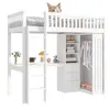 Sweiko Hochbett, 90x200cm , Schreibtisch, Kleiderschrank, 3 Produktbild-Vorschau 7