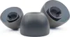 Three gray earbud tips are arranged on a white background. Produktbild-Vorschau