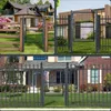 Collage of different garden gate and fence installations in front of houses. Produktbild-Vorschau
