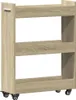 Skříňka s kolečky Sonoma dub 60x22x79 cm materiál na bázi Náhled obrázku produktu 1