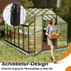 UISEBRT Premium Gewächshaus Aluminium 380x250x205cm, 9.5m² Produktbild-Vorschau 7