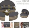Bain de soleil rond modulable SANTORIN - marron naturel Voir les images du produit 3